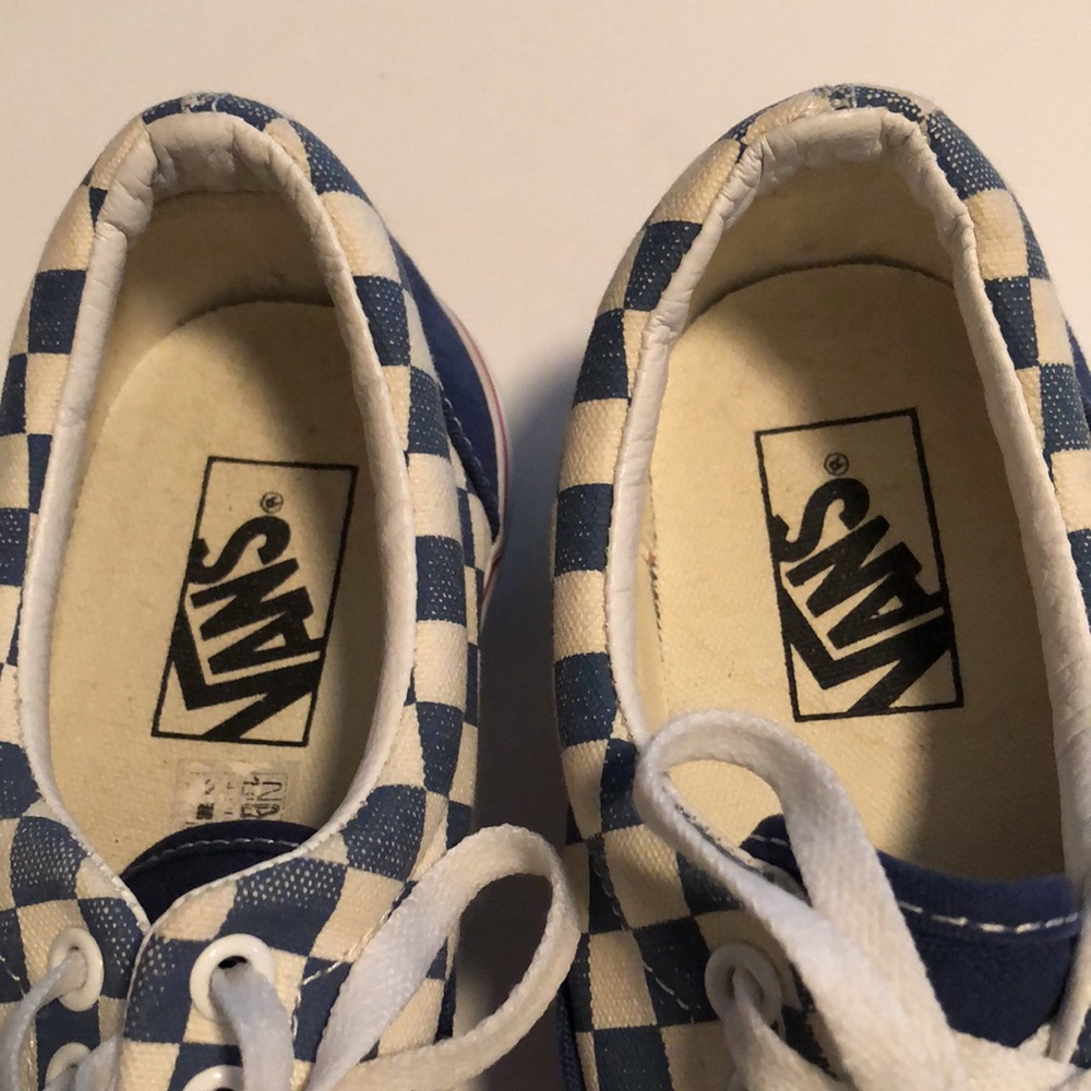 Vans Off The Wall NWOT Blue/White Checker Sneakers - Picture 4 of 9